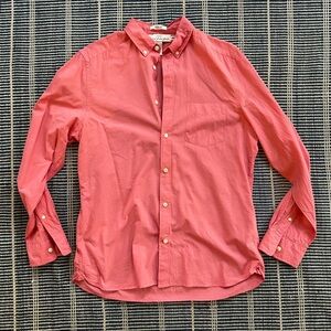 LOGG label of graded goods, H & M salmon button down collared shirt 100% cotton